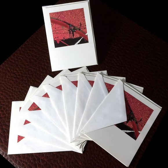 Rainbow Art Note Card Blank Greeting or Invitation - Picture 2 of 3